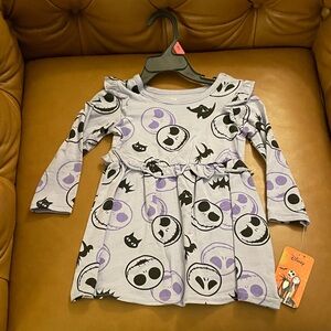 Nightmare Before Christmas Toddler Girl Printed Dress, Size 18M